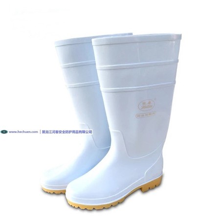 丽泰白色高筒雨靴 食品厂三耐雨鞋耐油耐酸碱 食品卫生靴耐磨防滑