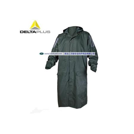 代尔塔407007雨衣 户外防水防雨防风 透气 连体工作服 带反光条